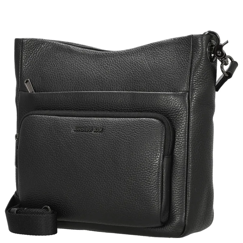 Mandarina Duck Mellow Leather - Bandolera M 30 cm (negro)