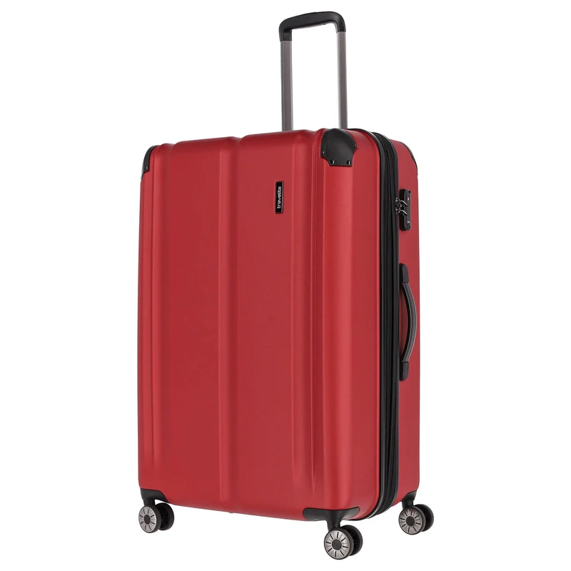 Travelite City - Trolley de 4 ruedas erw. L 77 cm (rot)