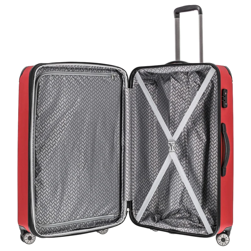 Travelite City - Trolley de 4 ruedas erw. L 77 cm (rot)
