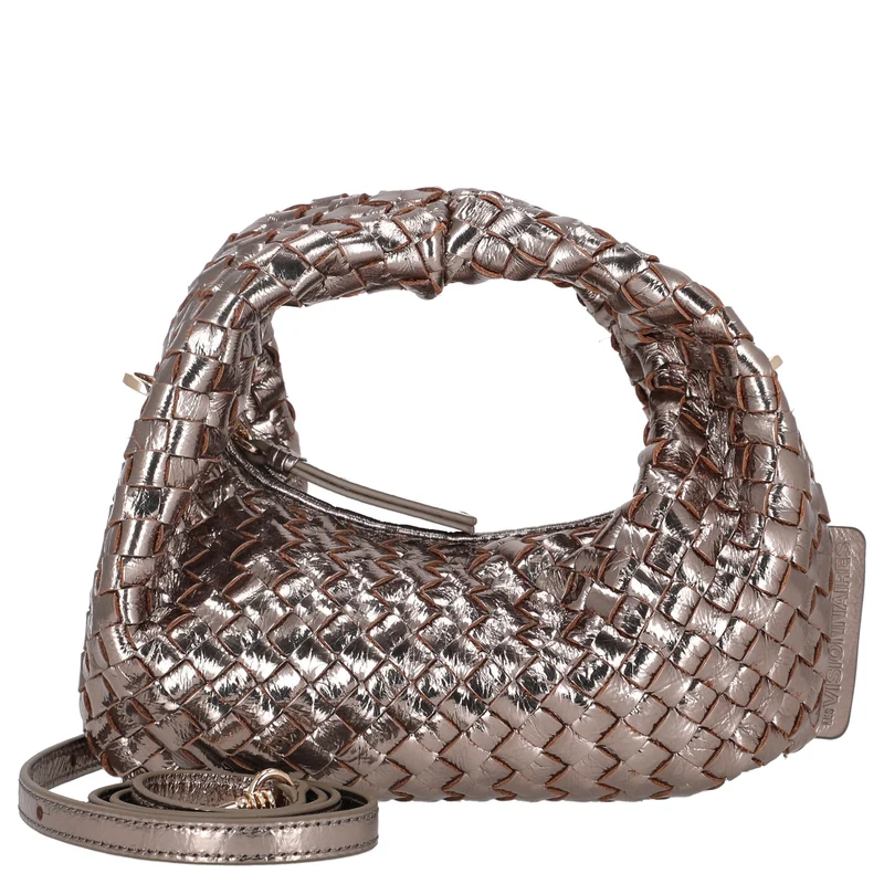 Les Visionnaires Greta Micro Weave Metallic - Bolso de mano (light bronze)