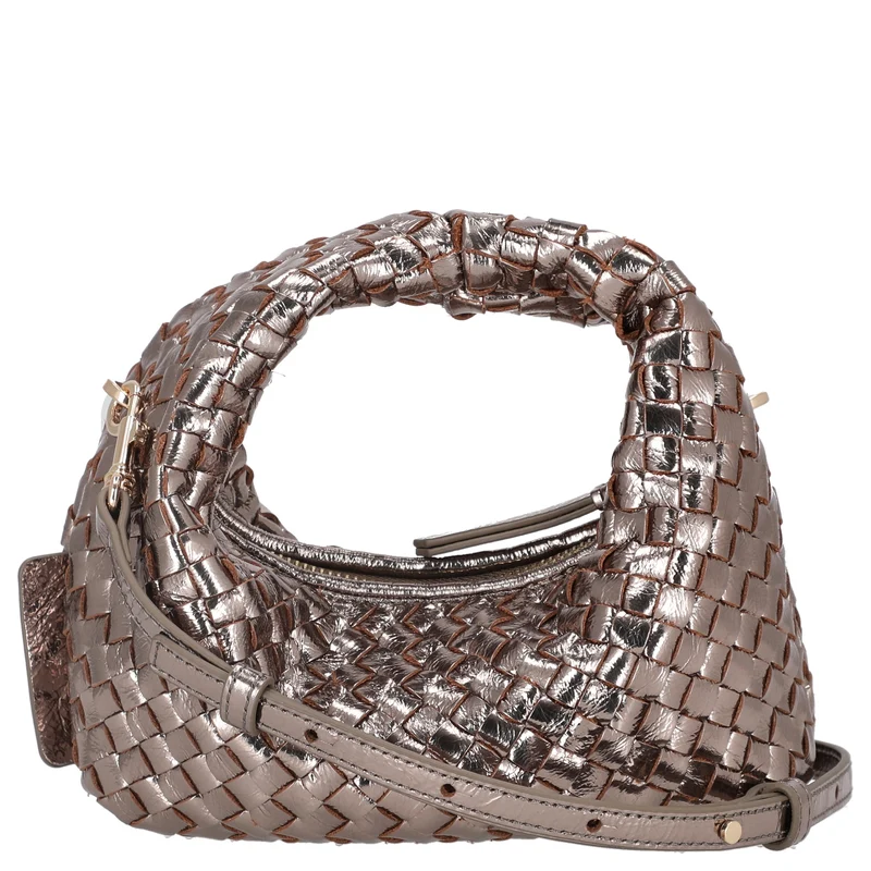 Les Visionnaires Greta Micro Weave Metallic - Bolso de mano (light bronze)