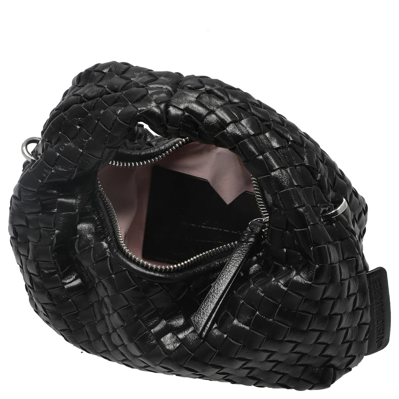 Les Visionnaires Greta Micro Weave Glossy - Bolso de mano (black)