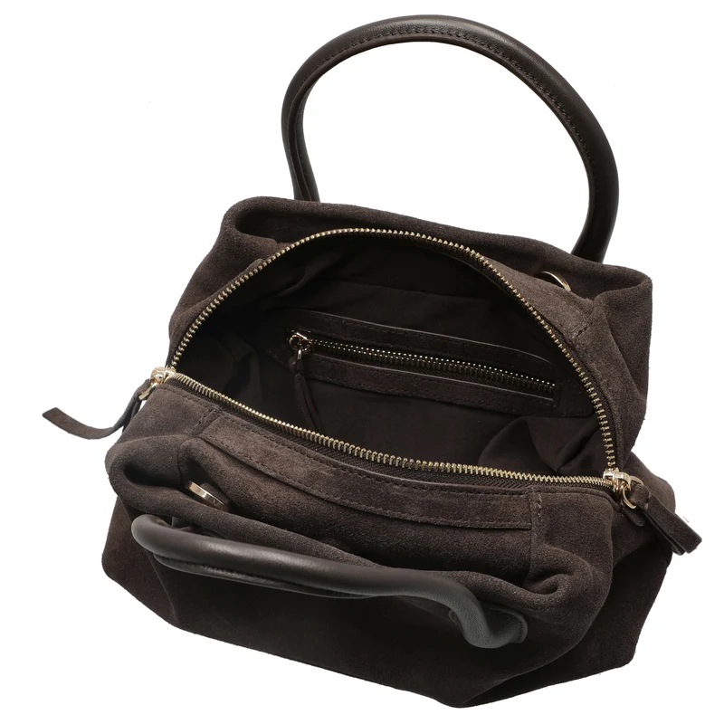 Les Visionnaires Sophie Petite Cozy Scarf - Bolso de mano 25 cm (dark brown)