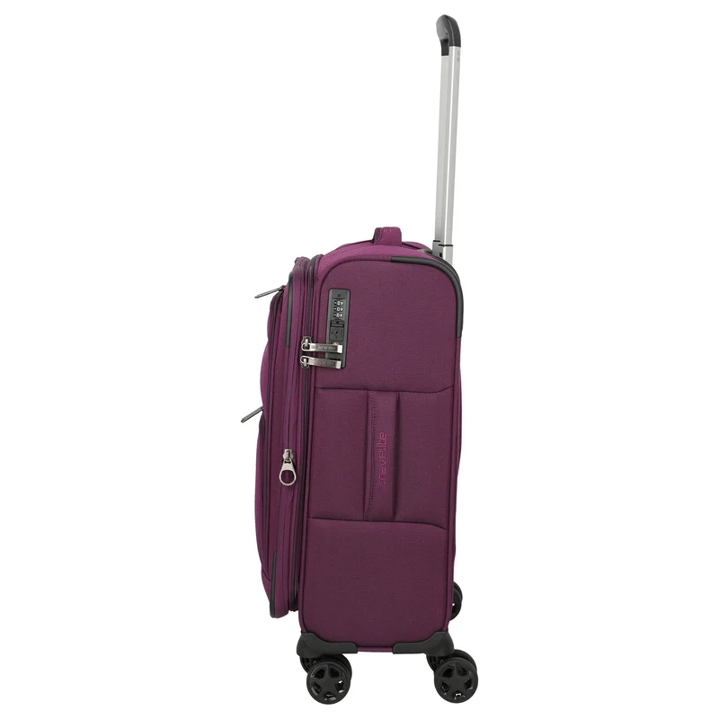 Travelite Cubis - Trolley de cabina de 4 ruedas 55 cm expandible (berry)