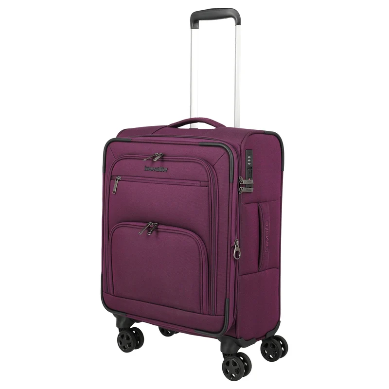 Travelite Cubis - Trolley de cabina de 4 ruedas 55 cm expandible (berry)