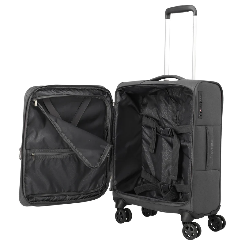Travelite Cubis - Trolley de cabina de 4 ruedas 55 cm expandible (anthracite)