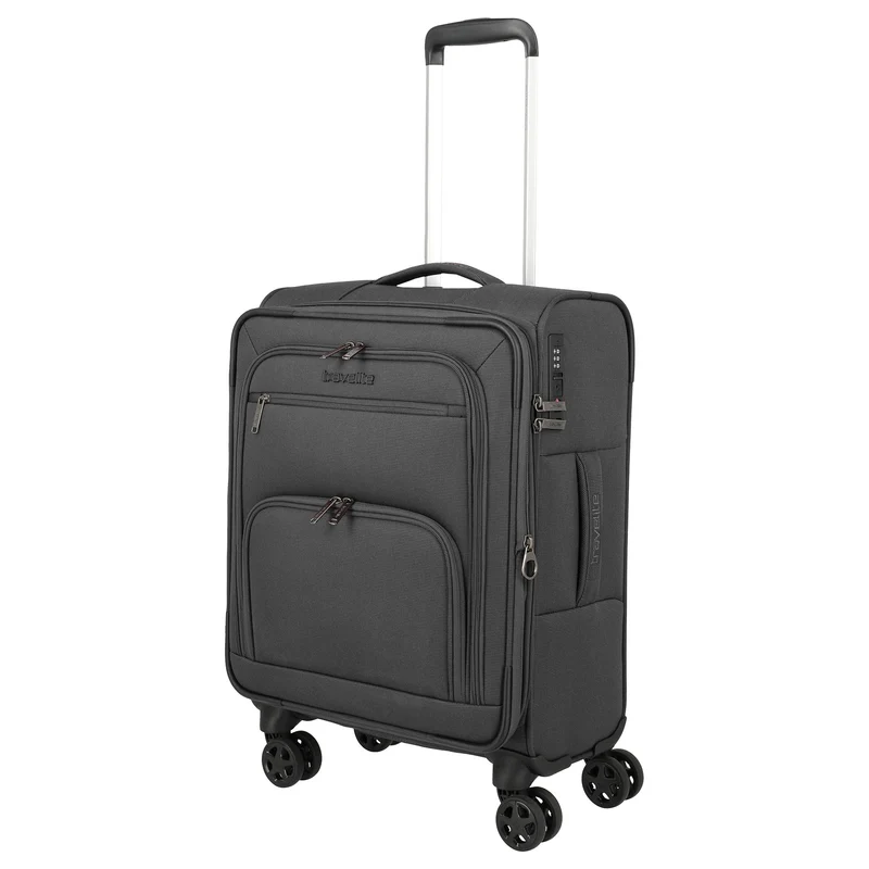 Travelite Cubis - Trolley de cabina de 4 ruedas 55 cm expandible (anthracite)