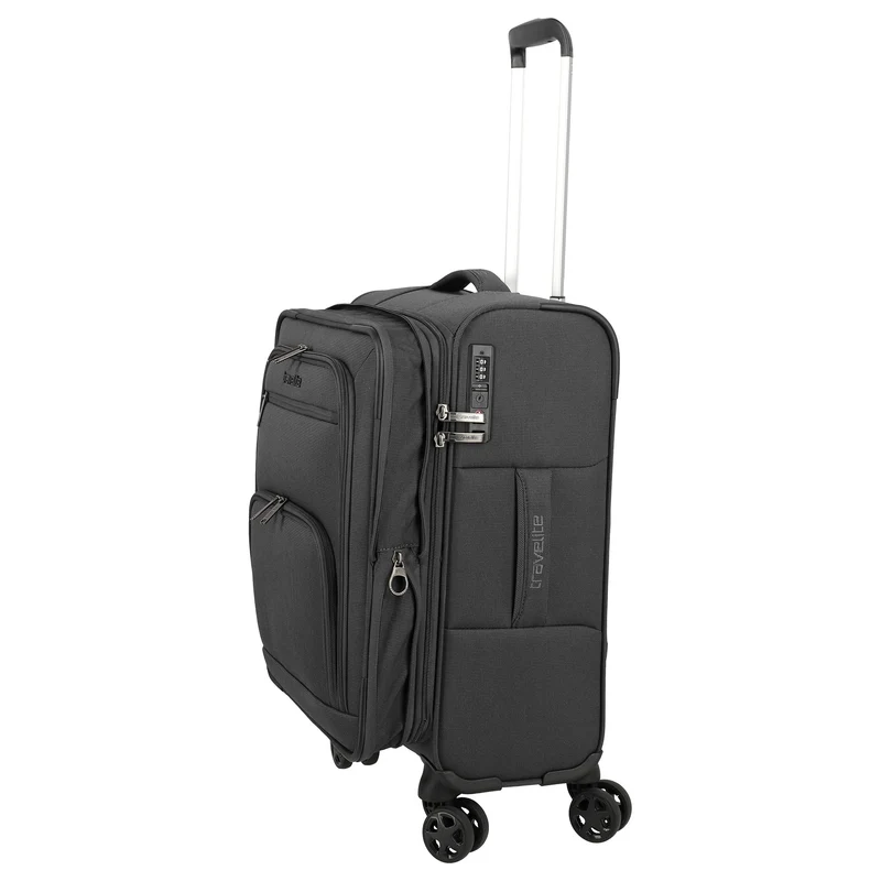 Travelite Cubis - Trolley de cabina de 4 ruedas 55 cm expandible (anthracite)