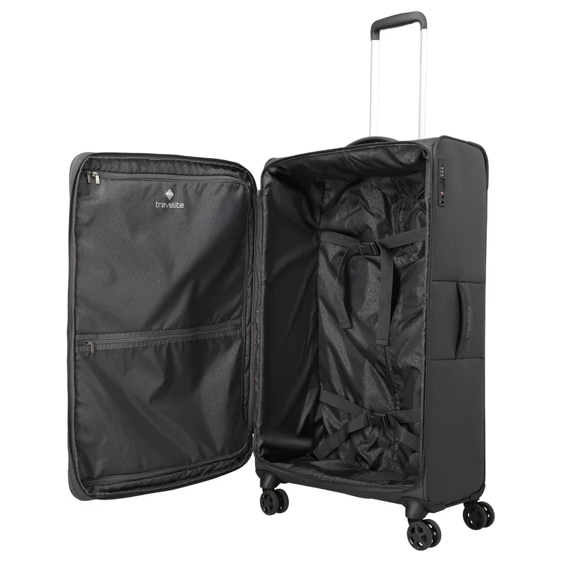 Travelite Cubis - Trolley de 4 ruedas 83 cm ampliable (anthracite)