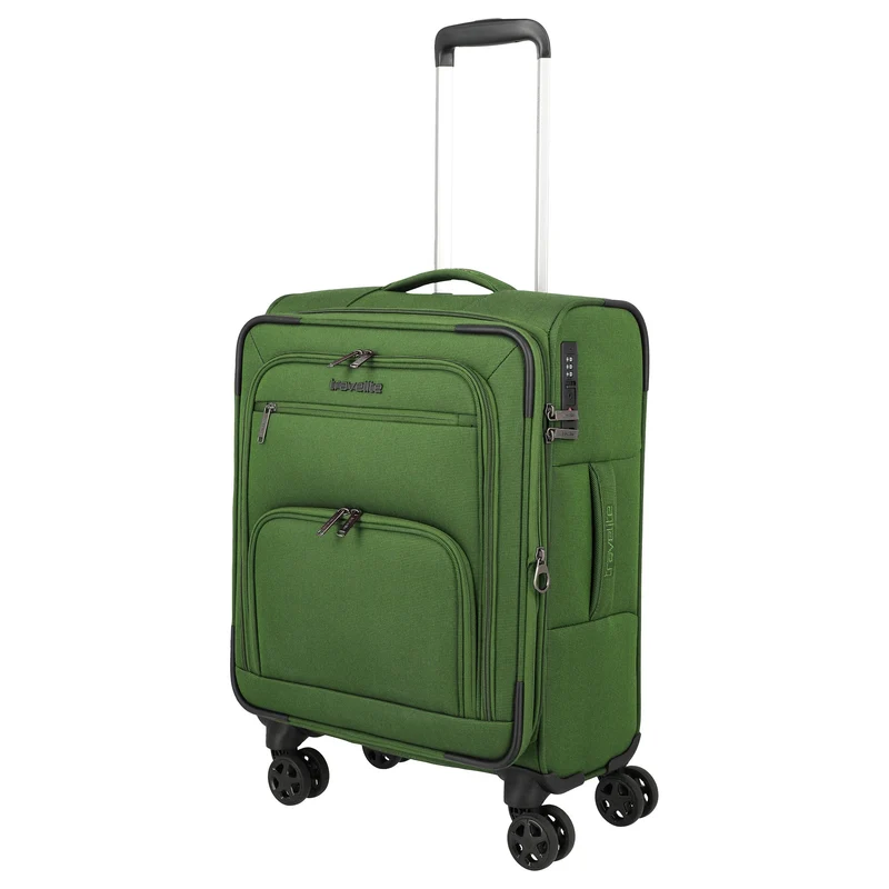 Travelite Cubis - Trolley de cabina de 4 ruedas 55 cm expandible (green)
