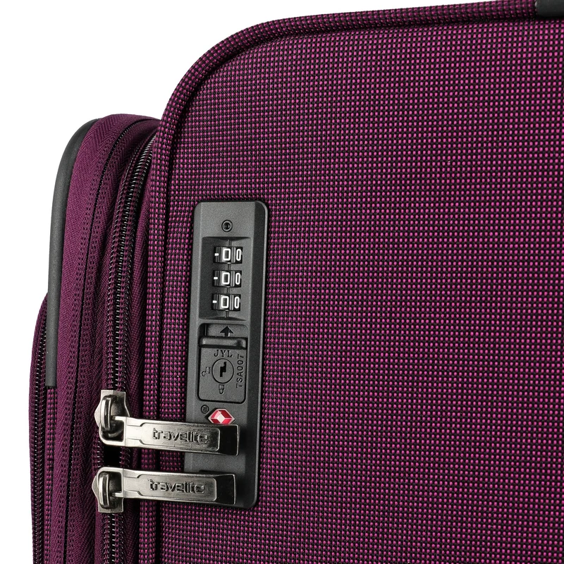 Travelite Cubis - Set de trolley con 4 ruedas 5 piezas (berry)