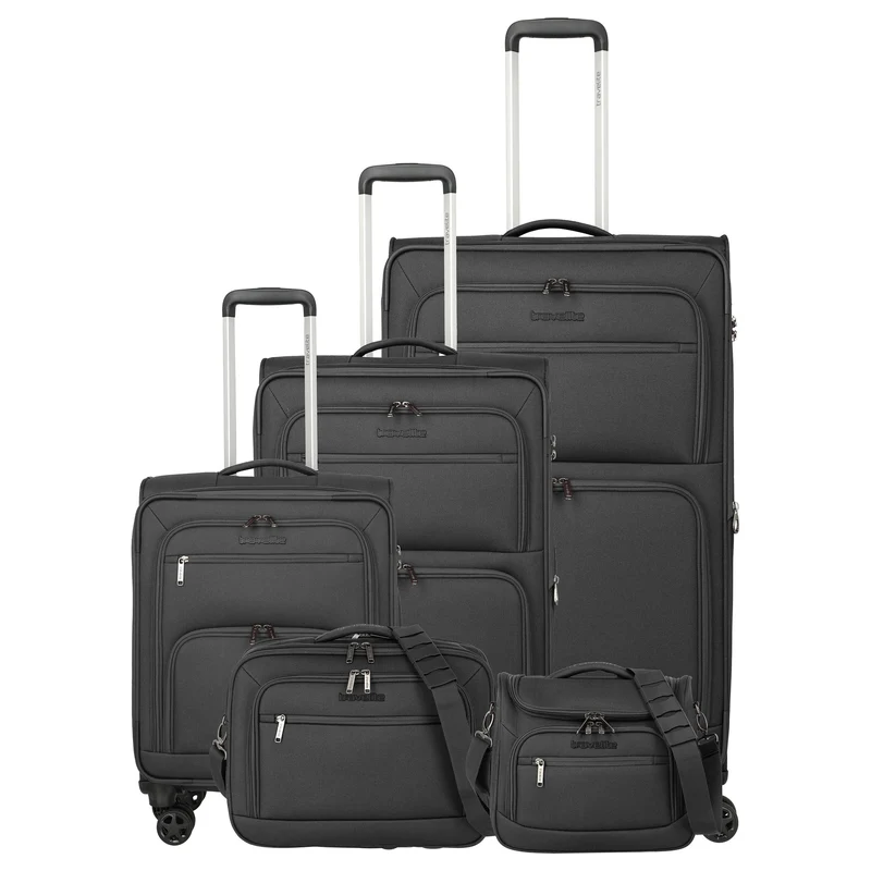 Travelite Cubis - Set de maletas de 4 ruedas, 5 piezas (anthracite)