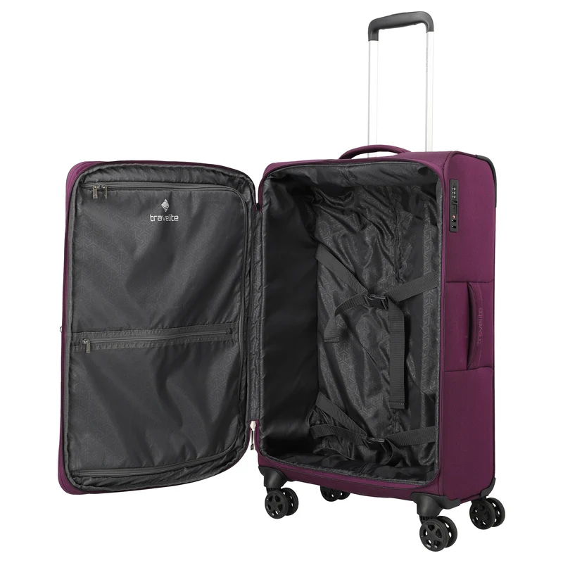 Travelite Cubis - Trolley de 4 ruedas 72 cm expandible (berry)
