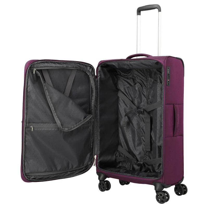 Travelite Cubis - Trolley de 4 ruedas 72 cm expandible (berry)
