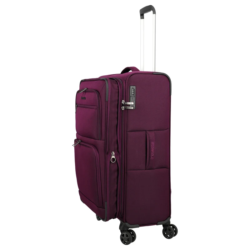 Travelite Cubis - Trolley de 4 ruedas 72 cm expandible (berry)