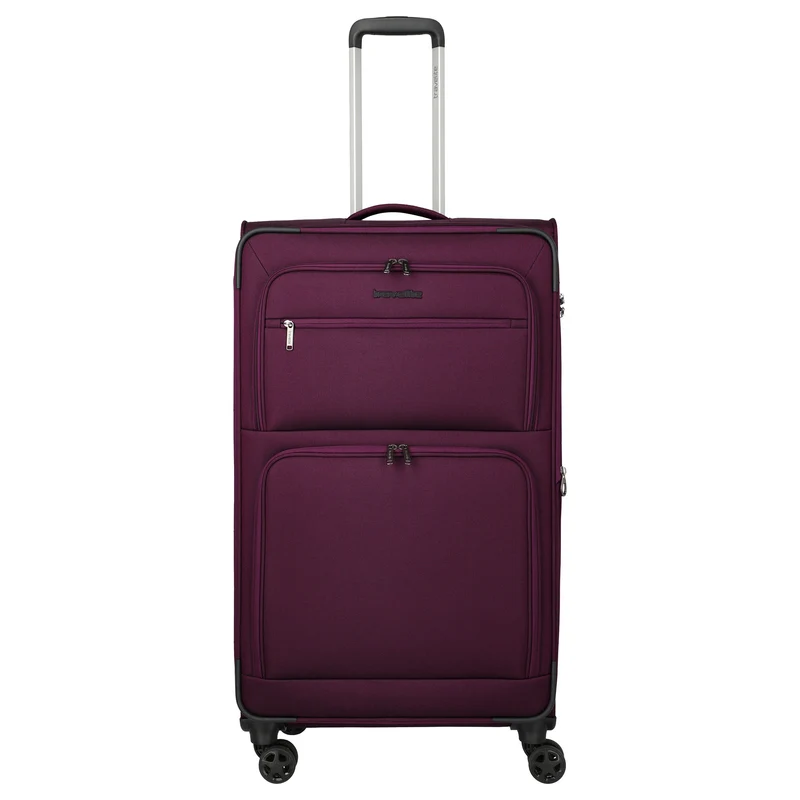 Travelite Cubis - Trolley de 4 ruedas 83 cm ampliable (berry)