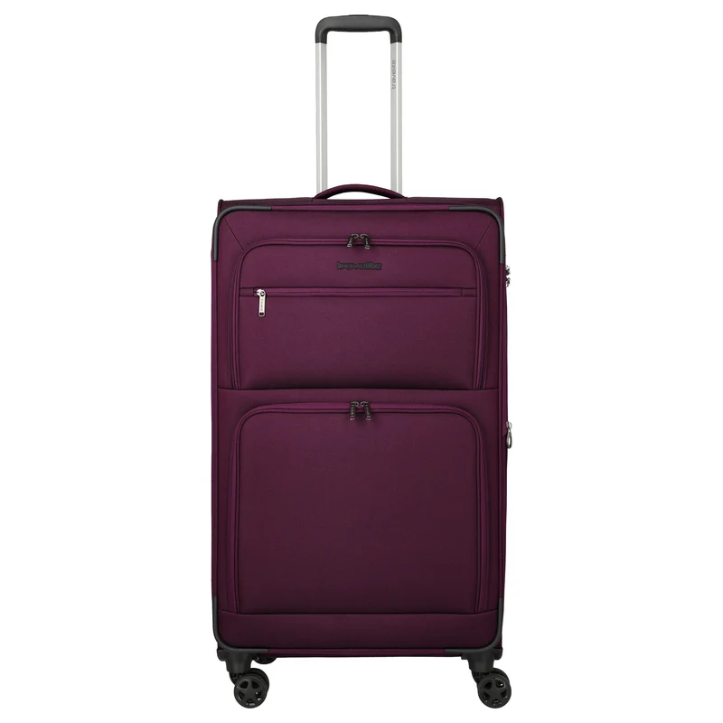 Travelite Cubis - Trolley de 4 ruedas 83 cm ampliable (berry)