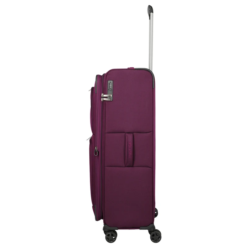 Travelite Cubis - Trolley de 4 ruedas 83 cm ampliable (berry)
