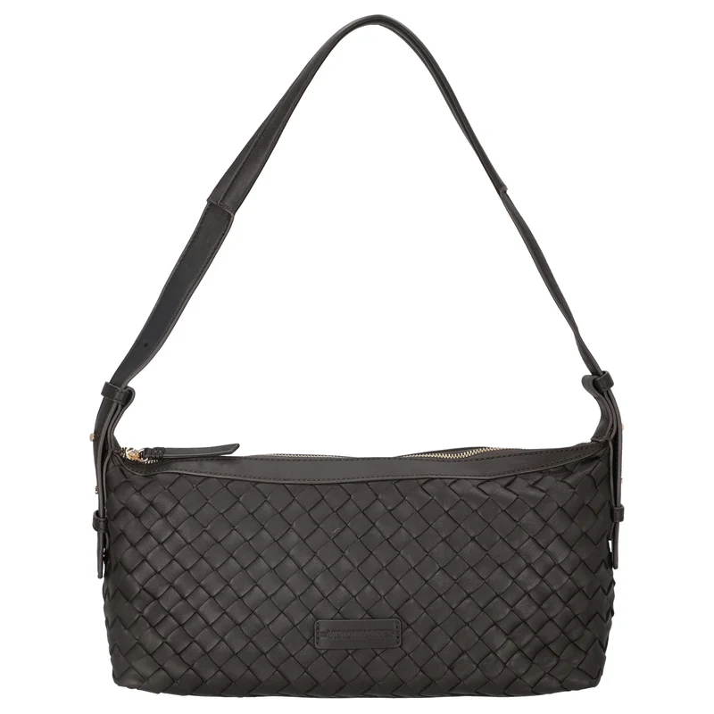 Les Visionnaires Marie Baguette Weave Silky - Bolso de hombro 38.5 cm (cafe)