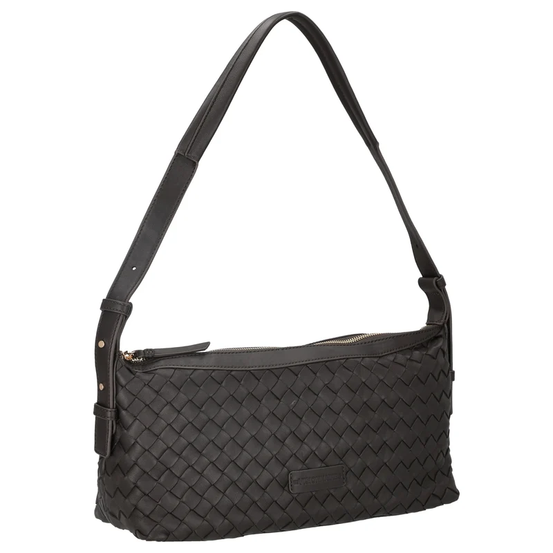 Les Visionnaires Marie Baguette Weave Silky - Bolso de hombro 38.5 cm (cafe)