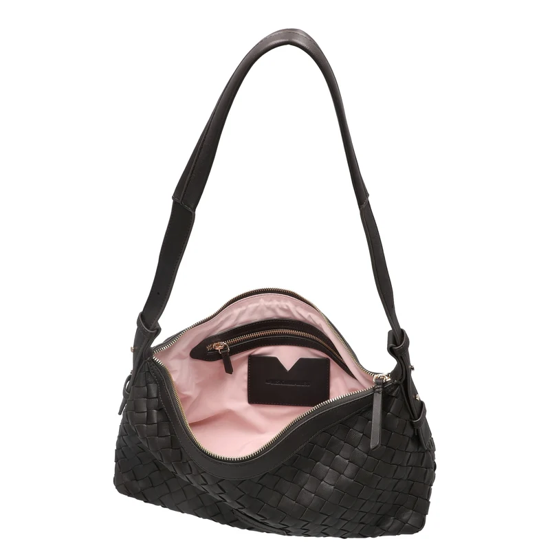 Les Visionnaires Marie Baguette Weave Silky - Bolso de hombro 38.5 cm (cafe)