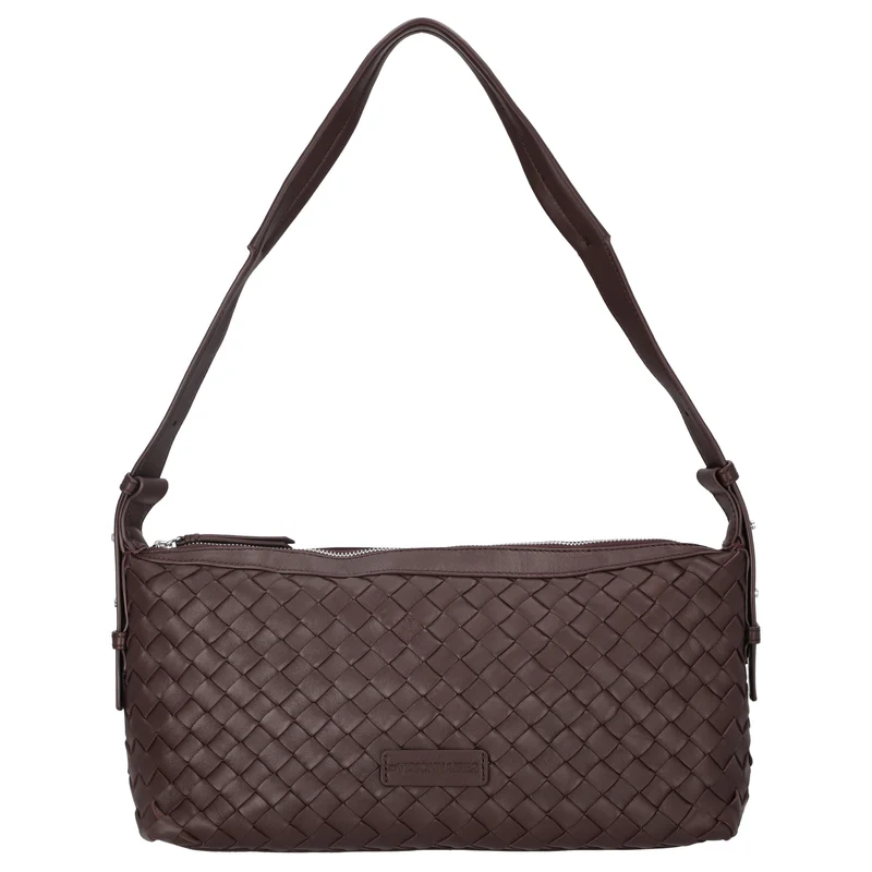Les Visionnaires Marie Baguette Weave Silky - Bolso de hombro 38.5 cm (aubergine)