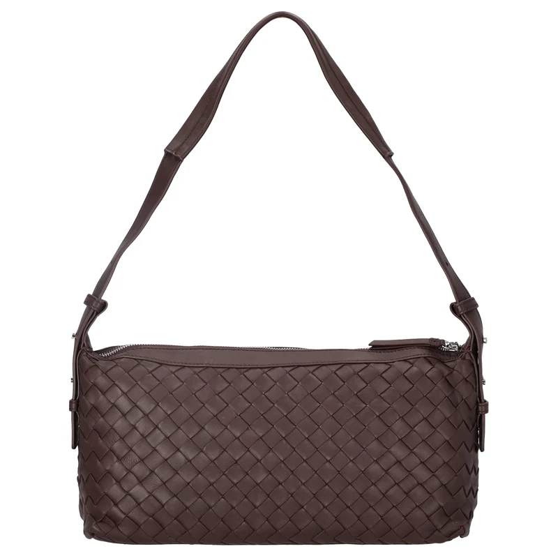 Les Visionnaires Marie Baguette Weave Silky - Bolso de hombro 38.5 cm (aubergine)