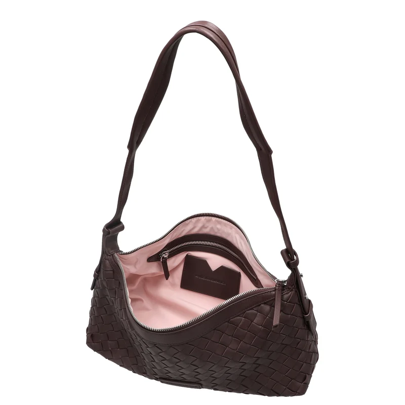 Les Visionnaires Marie Baguette Weave Silky - Bolso de hombro 38.5 cm (aubergine)