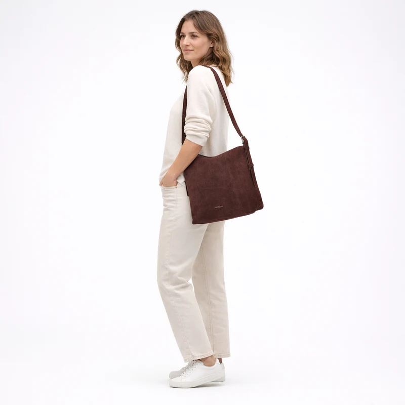 Les Visionnaires Marie Slouchy Buckle Cozy - Bolso saco 36 cm (aubergine)