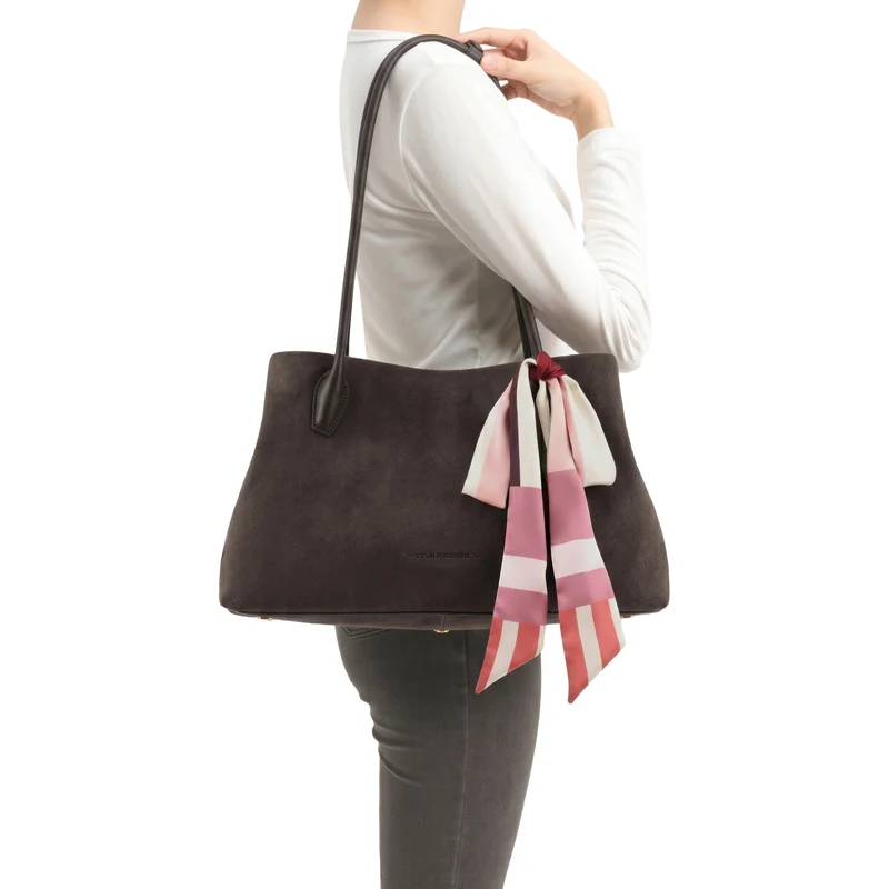 Les Visionnaires Sophie Grande Cozy Scarf - Bolso de hombro 42 cm (dark brown)