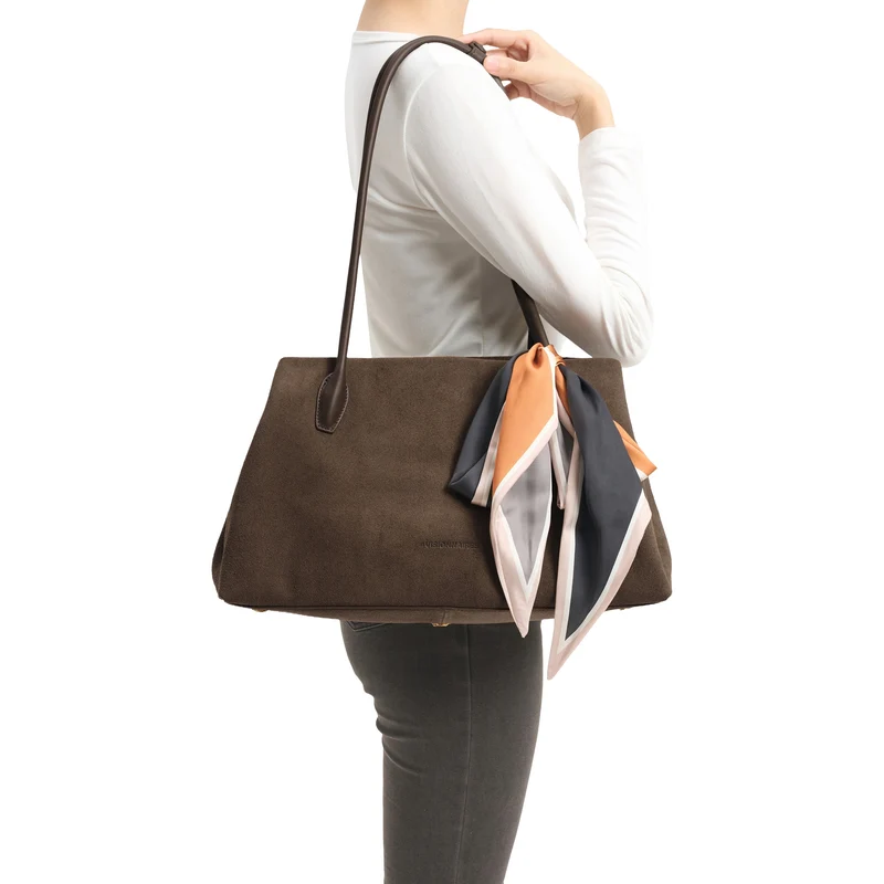 Les Visionnaires Sophie Grande Cozy Scarf - Bolso de hombro 42 cm (khaki)