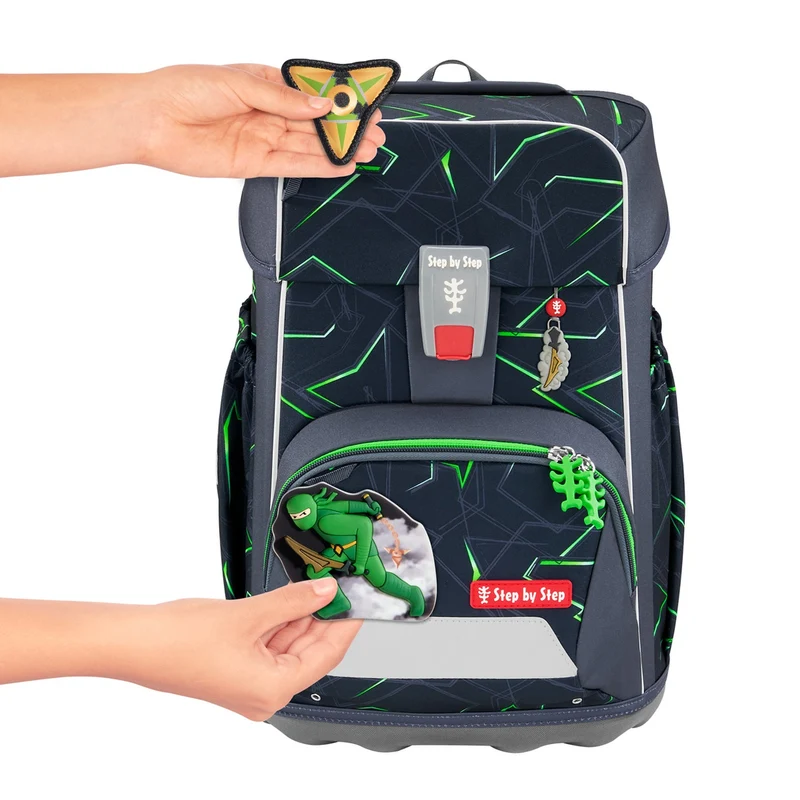 Step by Step Giant - Set de mochila escolar 5 piezas (Ninja Kimo)