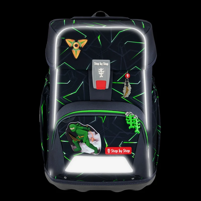 Step by Step Giant - Set de mochila escolar 5 piezas (Ninja Kimo)