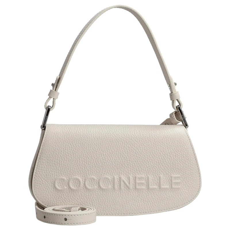 Coccinelle Myrtha Maxi Log - Bolso de hombro 24 cm (white)