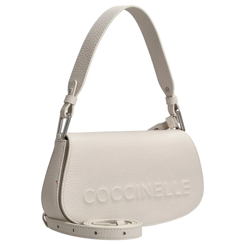 Coccinelle Myrtha Maxi Log - Bolso de hombro 24 cm (white)
