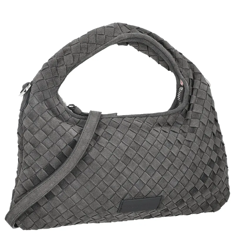 Les Visionnaires Sadie Weave Cozy - Bolso bandolera 39 cm (asphalte)