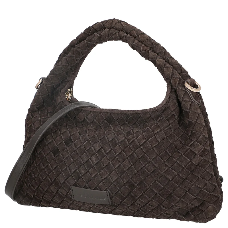 Les Visionnaires Sadie Weave Cozy - Bolso bandolera 39 cm (dark brown)