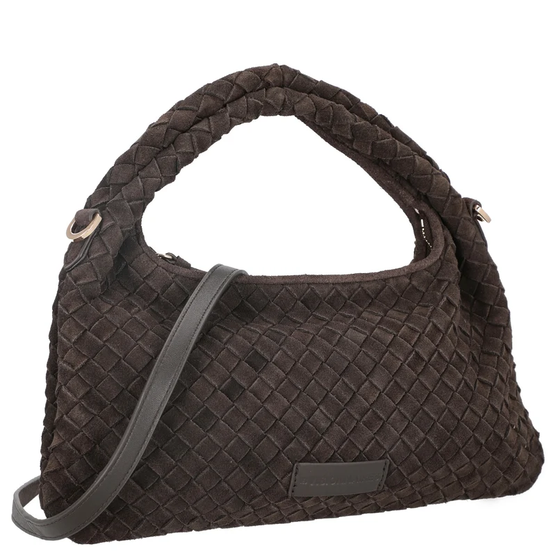 Les Visionnaires Sadie Weave Cozy - Bolso bandolera 39 cm (dark brown)