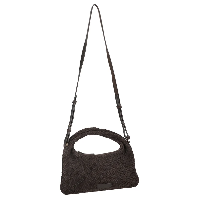 Les Visionnaires Sadie Weave Cozy - Bolso bandolera 39 cm (dark brown)