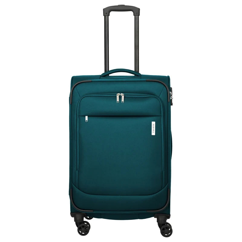 Travelite Priego - Trolley de 4 ruedas M 66 cm (petrol)