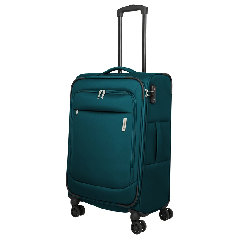 Travelite Priego - Trolley de 4 ruedas M 66 cm (petrol)