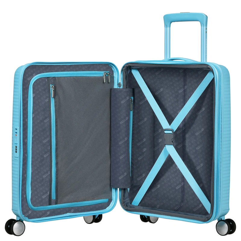 American Tourister Soundbox - Trolley de cabina de 4 ruedas 55 cm (blueberry fizz)