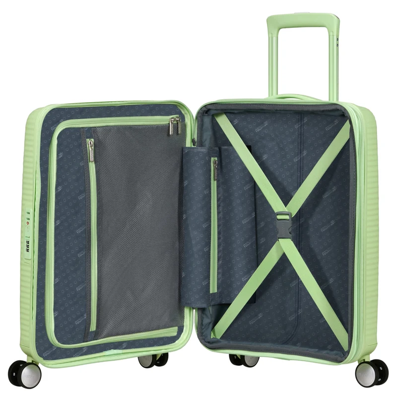 American Tourister Soundbox - Trolley de cabina con 4 ruedas 55 cm (kiwi green)