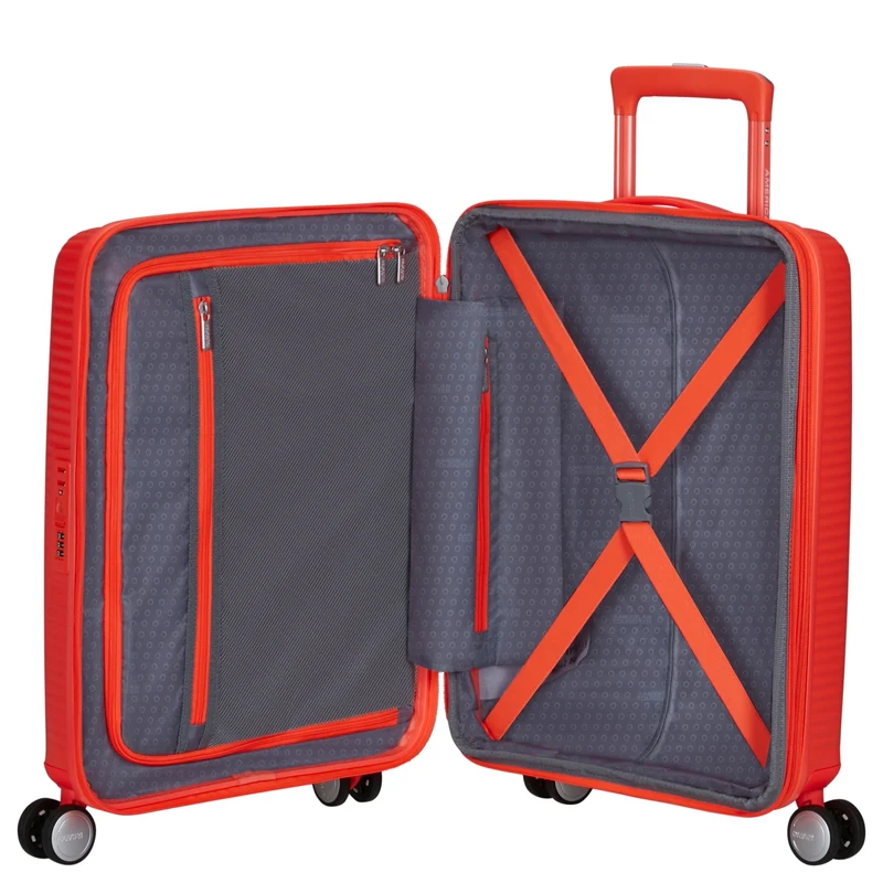 American Tourister Soundbox - Trolley de cabina con 4 ruedas 55 cm (neon orange)