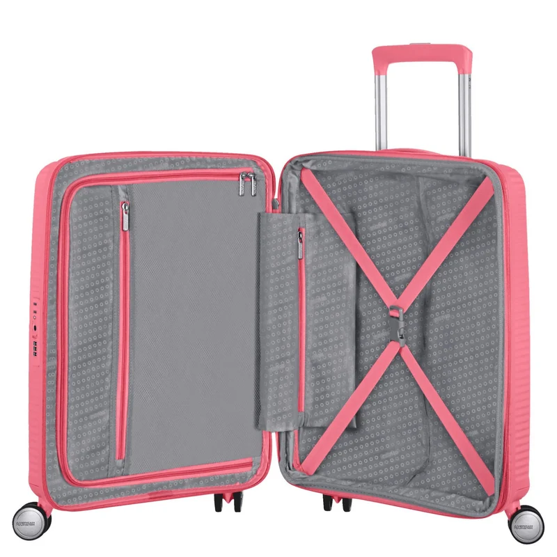 American Tourister Soundbox - Trolley de cabina con 4 ruedas 55 cm (sun kissed coral)