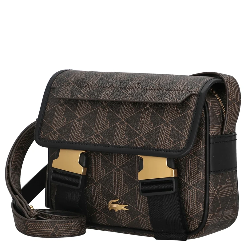 Lacoste The Blend Messenger Bag - Bolso bandolera 21.5 cm (mono slate black shitake)