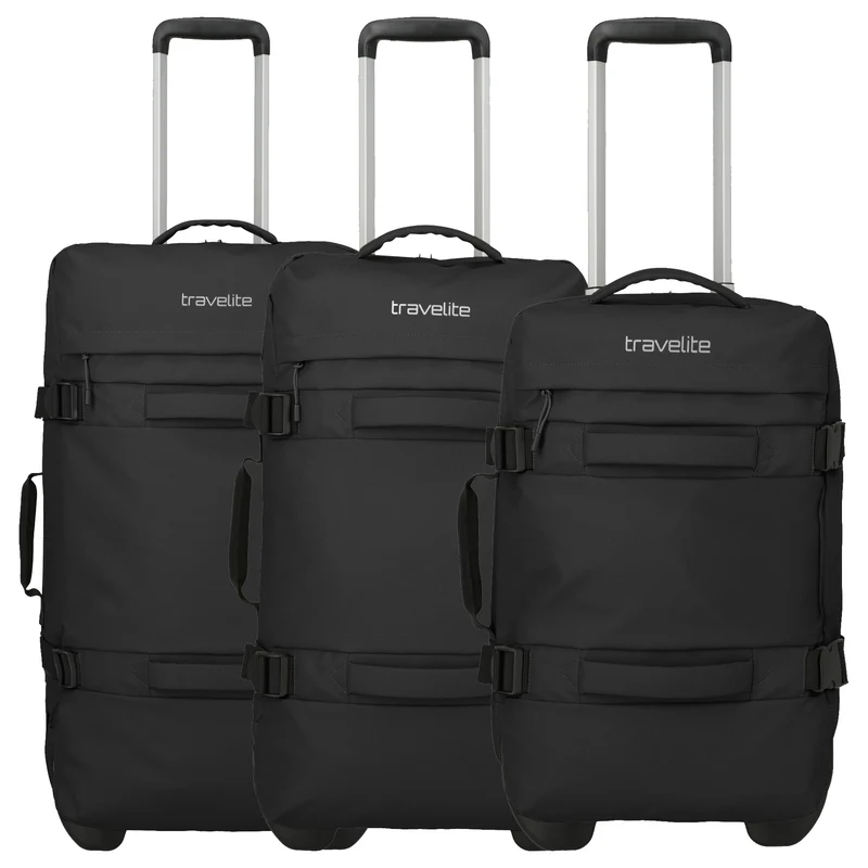 Travelite Bolonia - Set de bolsa de viaje con ruedas 3 piezas (black)