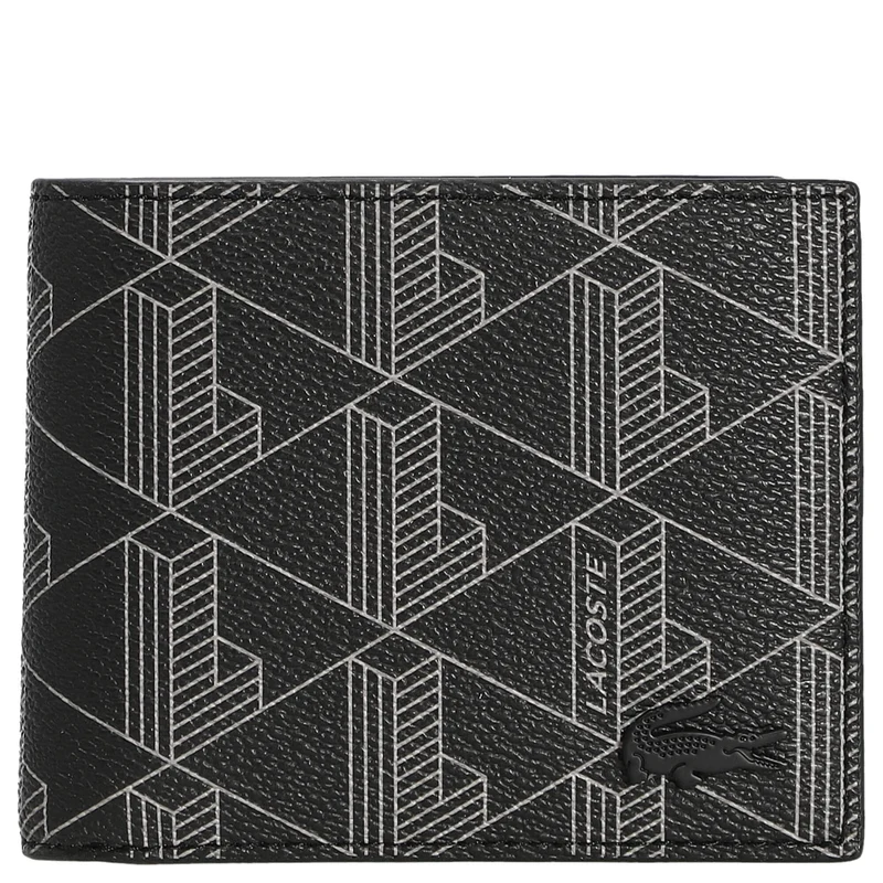 Lacoste The Blend Geschenkset - Cartera 3cc y llavero (monogram noir gris)