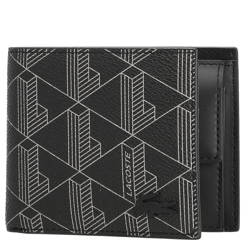 Lacoste The Blend Geschenkset - Cartera 3cc y llavero (monogram noir gris)