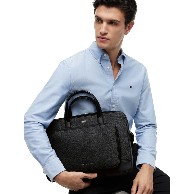 Tommy Hilfiger Central - Funda para portátil 38.5 cm (black)